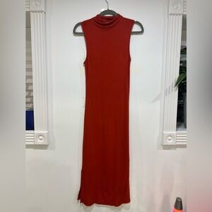 a new day Sleeveless Red Midi Dress